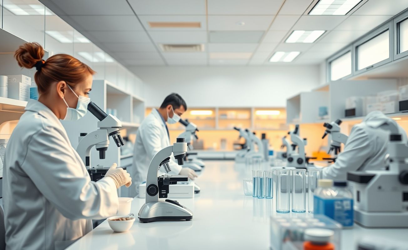 Interior de laboratório médico profissional