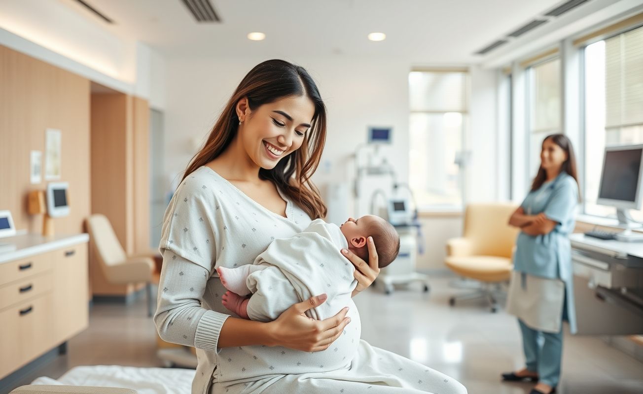Interior aconchegante da maternidade São Luiz Star