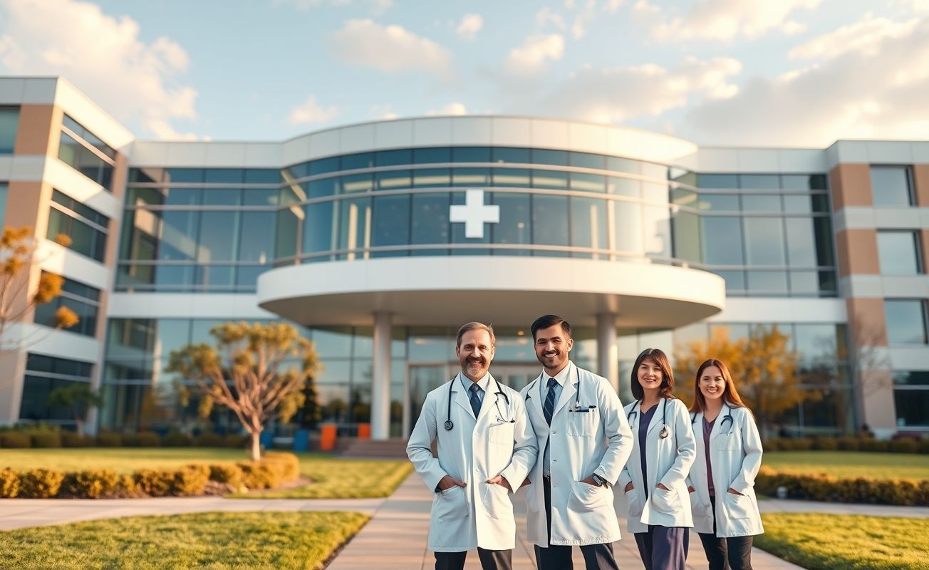 Rede de saúde credenciada com médicos e pacientes